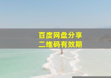 百度网盘分享二维码有效期