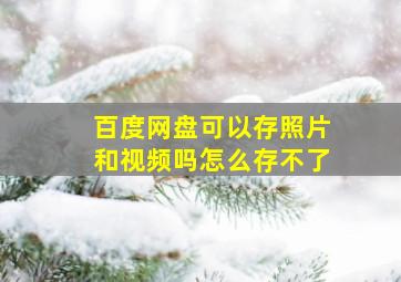 百度网盘可以存照片和视频吗怎么存不了