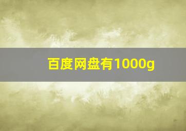 百度网盘有1000g