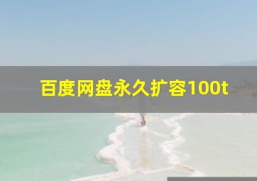 百度网盘永久扩容100t