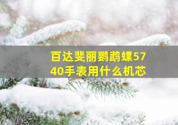 百达斐丽鹦鹉螺5740手表用什么机芯