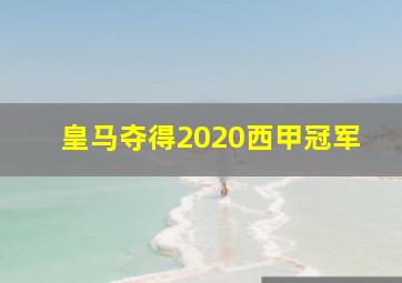 皇马夺得2020西甲冠军