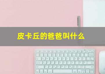 皮卡丘的爸爸叫什么