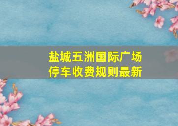 盐城五洲国际广场停车收费规则最新