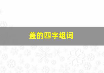 盖的四字组词