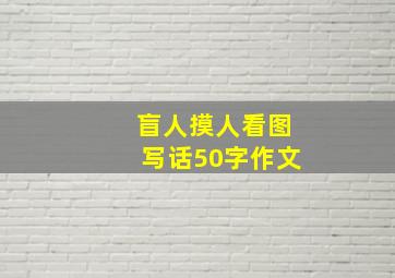 盲人摸人看图写话50字作文