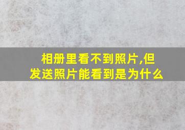 相册里看不到照片,但发送照片能看到是为什么