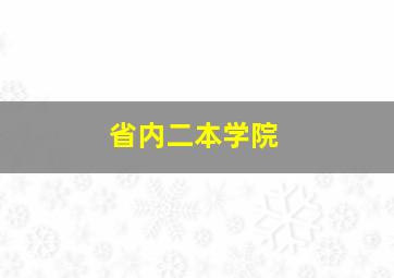 省内二本学院