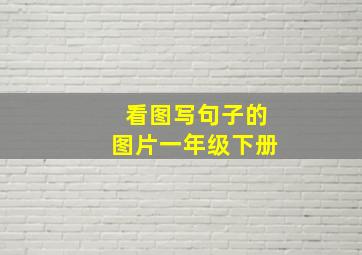 看图写句子的图片一年级下册