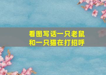 看图写话一只老鼠和一只猫在打招呼