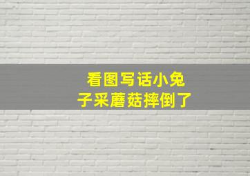 看图写话小兔子采蘑菇摔倒了