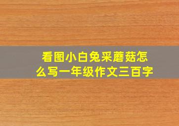 看图小白兔采蘑菇怎么写一年级作文三百字