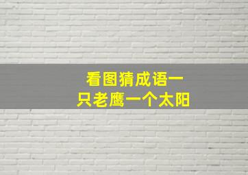 看图猜成语一只老鹰一个太阳