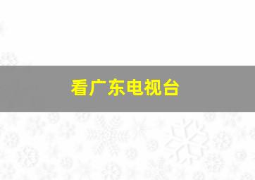 看广东电视台