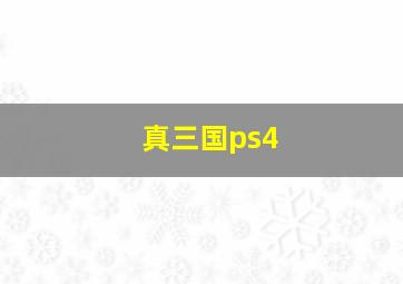 真三国ps4