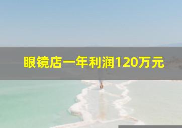 眼镜店一年利润120万元