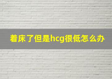 着床了但是hcg很低怎么办