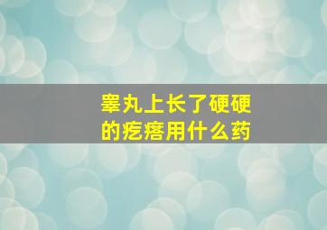 睾丸上长了硬硬的疙瘩用什么药