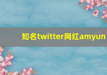 知名twitter网红amyun