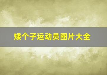 矮个子运动员图片大全