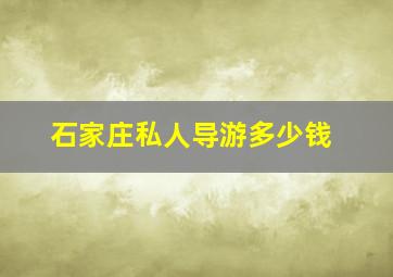 石家庄私人导游多少钱