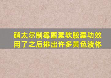 硝太尔制霉菌素软胶囊功效用了之后排出许多黄色液体