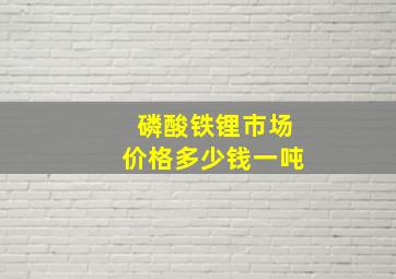 磷酸铁锂市场价格多少钱一吨