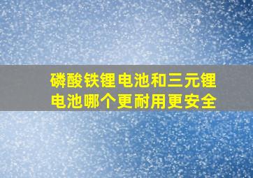 磷酸铁锂电池和三元锂电池哪个更耐用更安全