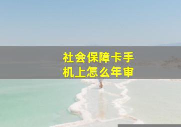 社会保障卡手机上怎么年审