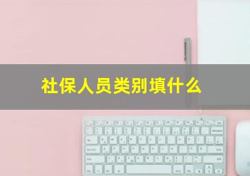 社保人员类别填什么