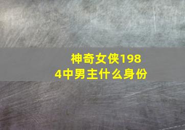 神奇女侠1984中男主什么身份