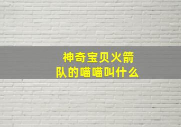 神奇宝贝火箭队的喵喵叫什么