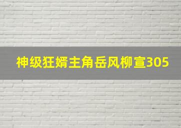 神级狂婿主角岳风柳宣305