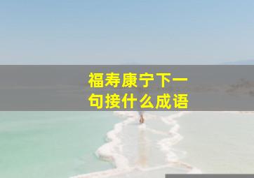 福寿康宁下一句接什么成语