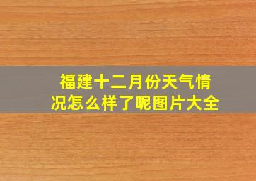 福建十二月份天气情况怎么样了呢图片大全