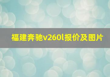 福建奔驰v260l报价及图片