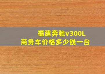 福建奔驰v300L商务车价格多少钱一台