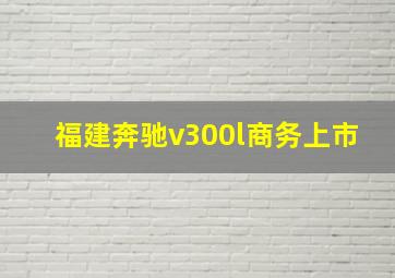 福建奔驰v300l商务上市