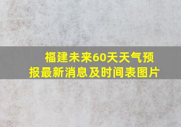 福建未来60天天气预报最新消息及时间表图片