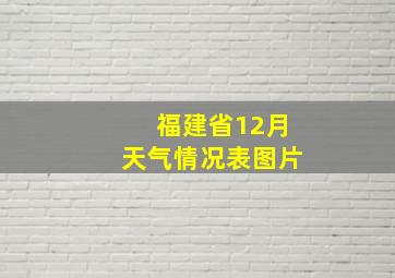 福建省12月天气情况表图片