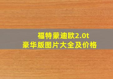 福特蒙迪欧2.0t豪华版图片大全及价格