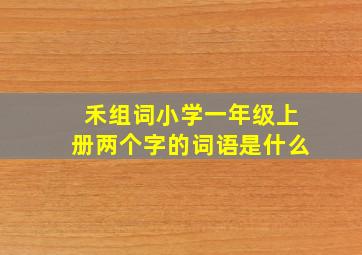 禾组词小学一年级上册两个字的词语是什么