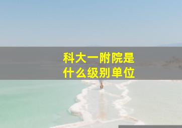 科大一附院是什么级别单位