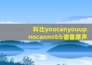 科比youcanyouupnocannobb语音原声