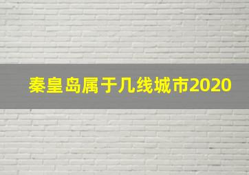 秦皇岛属于几线城市2020