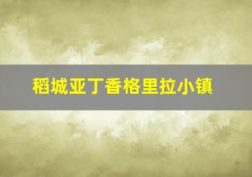 稻城亚丁香格里拉小镇