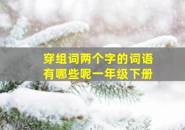 穿组词两个字的词语有哪些呢一年级下册