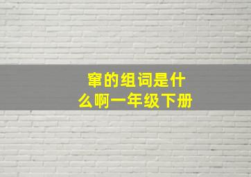 窜的组词是什么啊一年级下册