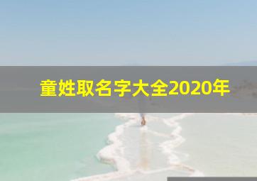 童姓取名字大全2020年