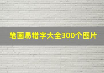 笔画易错字大全300个图片